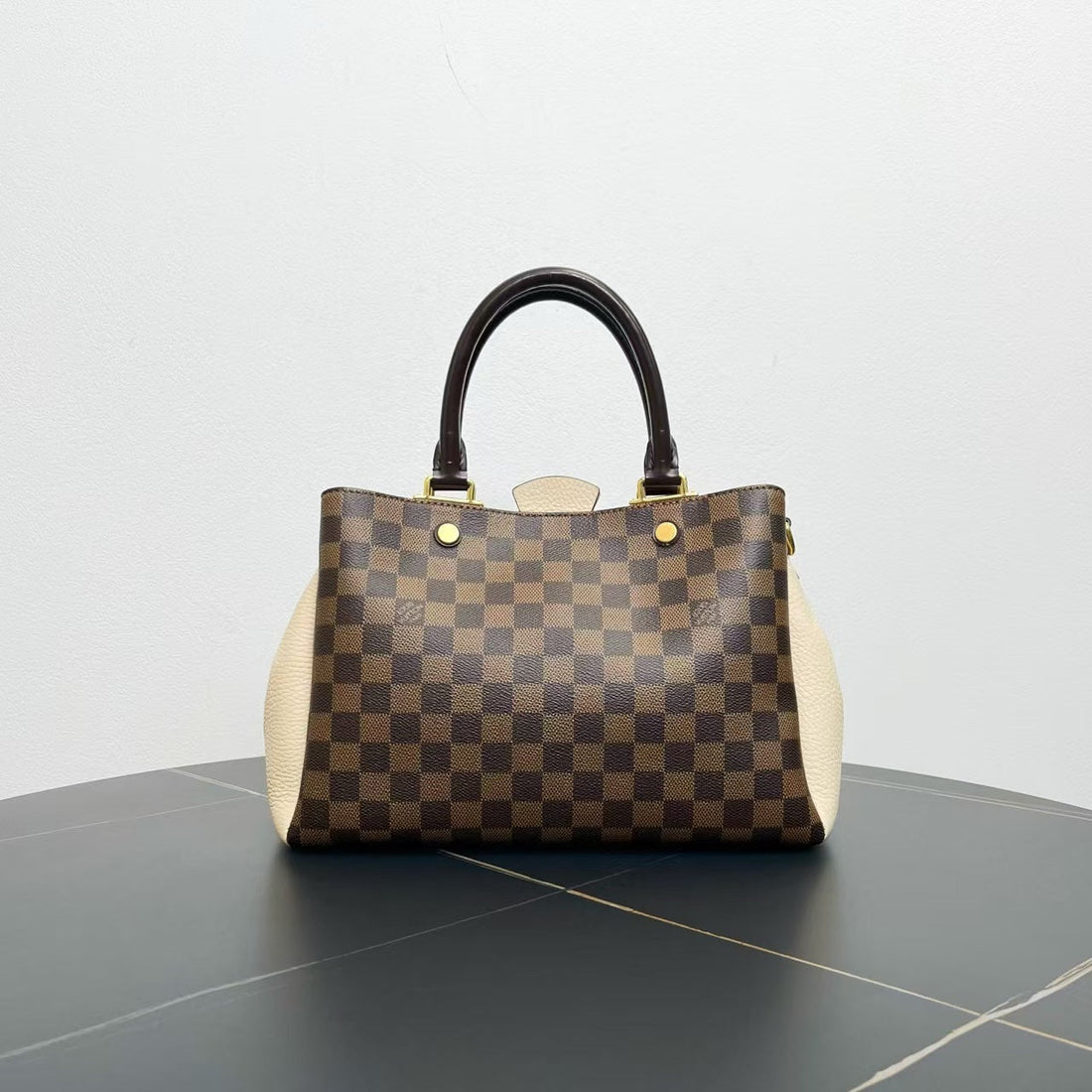 Louis Vuitton Damier Ebene Canvas Siena Handbag Brown Canvas Medium