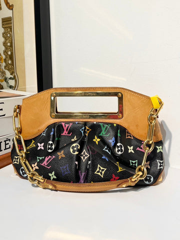 Louis Vuitton Multicolor Black Handle Bag Medium