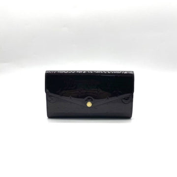 Louis Vuitton Patent Leather Wallet Black Medium