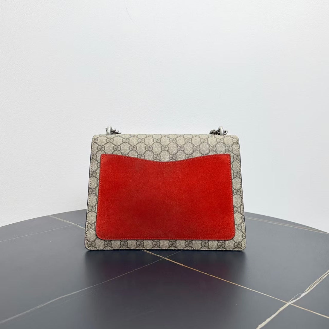 Gucci Dionysus GG Supreme Beige Red Medium Shoulder Bag