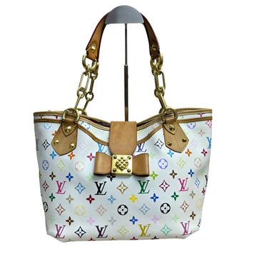Louis Vuitton  Monogram Multicolor Annie MM White Tote Bag