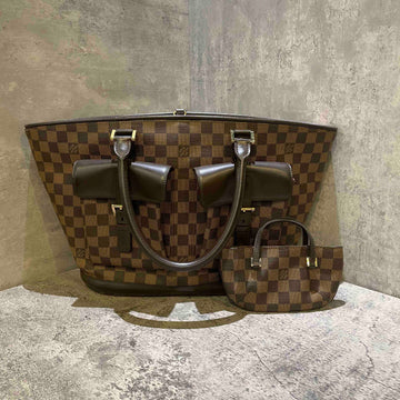 Louis Vuitton Damier Ebene Canvas Tote Bag Large