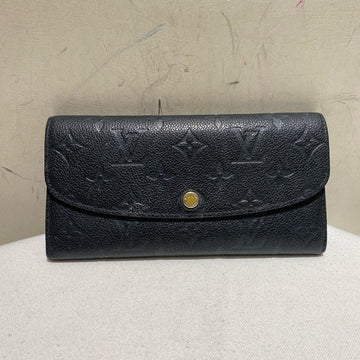 Louis Vuitton Black Monogram Leather Wallet Clutch