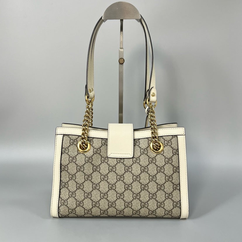 Gucci Padlock Small Beige White Handbag