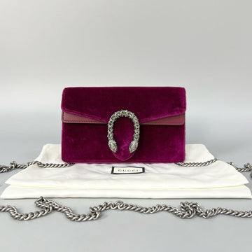 Gucci Dionysus Mini Velvet Purple Shoulder Bag 16x10cm