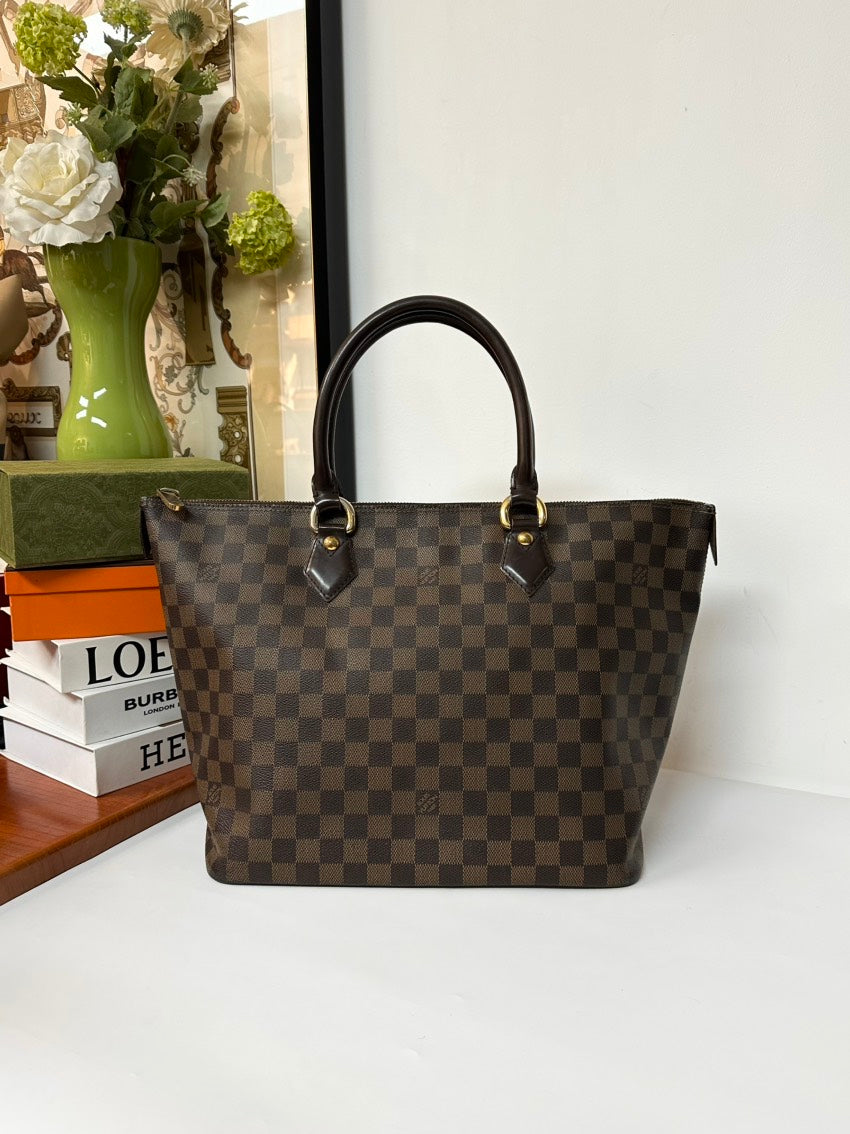 Louis Vuitton Damier Ebene Neverfull MM Brown Tote Bag