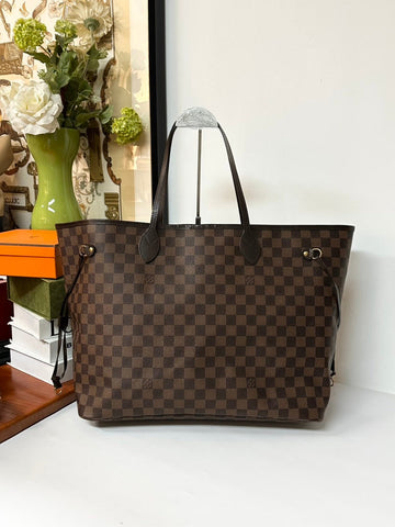 Louis Vuitton Neverfull GM Damier Ebene Shoulder Bag