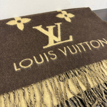 Louis Vuitton Cashmere Monogram Scarf Brown LB106933