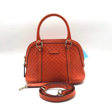 Gucci Alma Orange Leather Bag 24x18x12cm