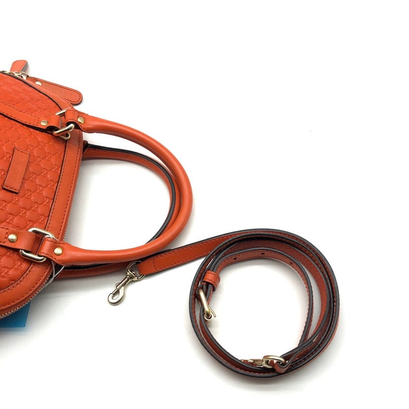 Gucci Alma Orange Leather Bag 24x18x12cm