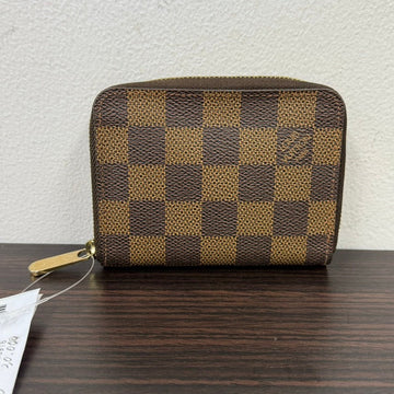 Louis Vuitton Damier Ebene Card Case Brown Compact