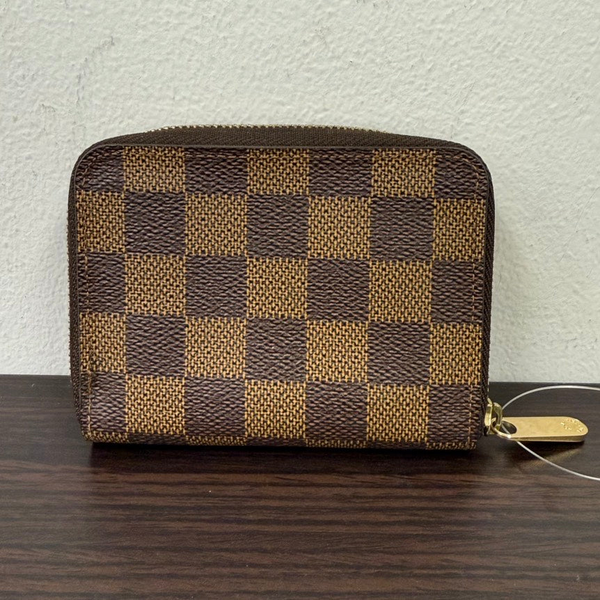 Louis Vuitton Damier Ebene Card Case Brown Compact