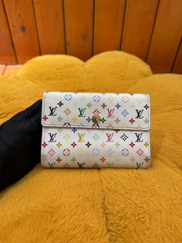 Louis Vuitton Multicolor Monogram White Canvas Wallet Compact