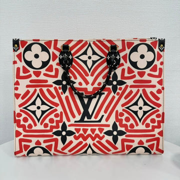Louis Vuitton OnTheGo GM Red Beige Black 2way Bag