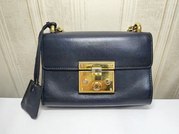 Gucci Padlock Black Leather Shoulder Bag Medium