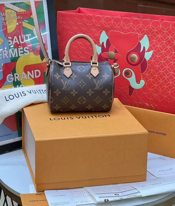 Louis Vuitton Speedy Nano Monogram Canvas Brown 16x13cm Handbag