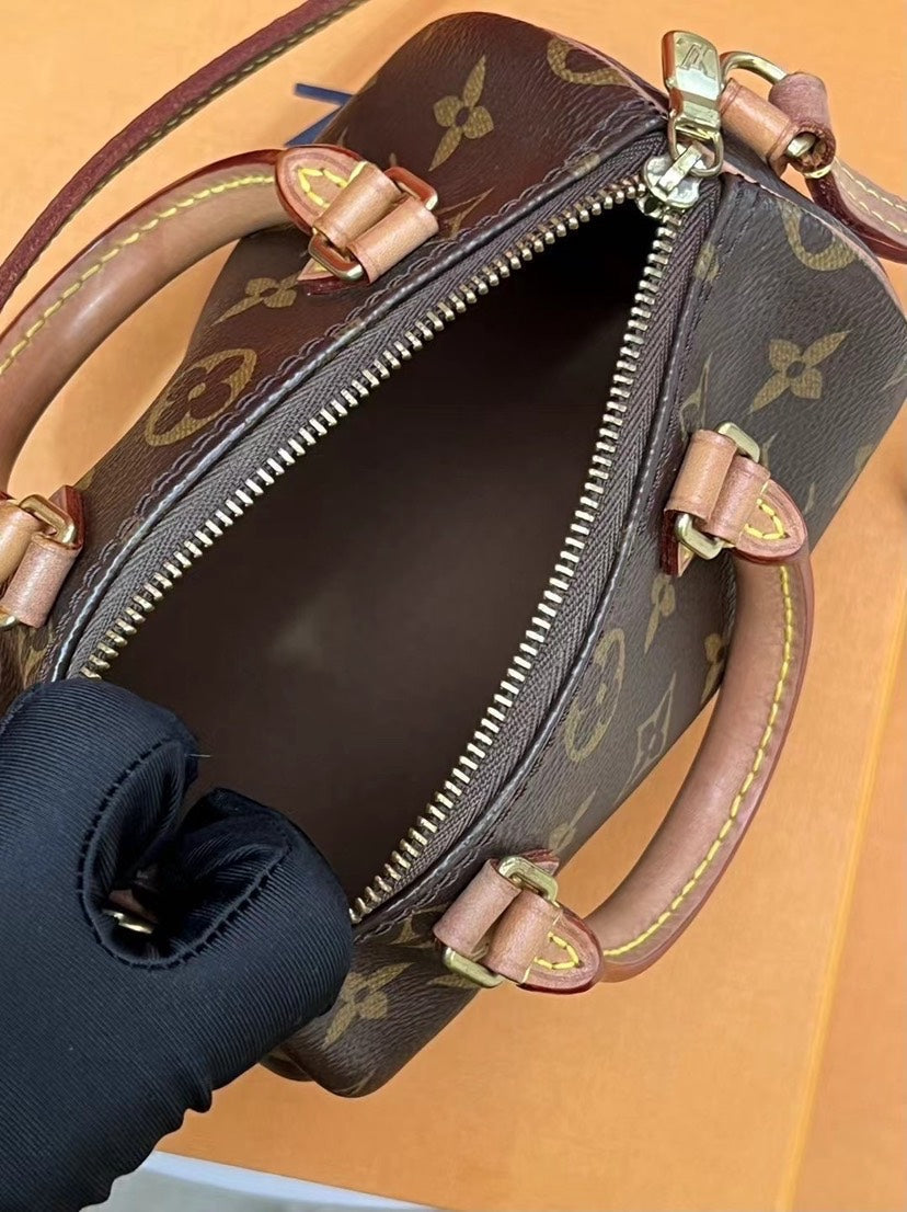 Louis Vuitton Speedy Nano Monogram Canvas Brown 16x13cm Handbag