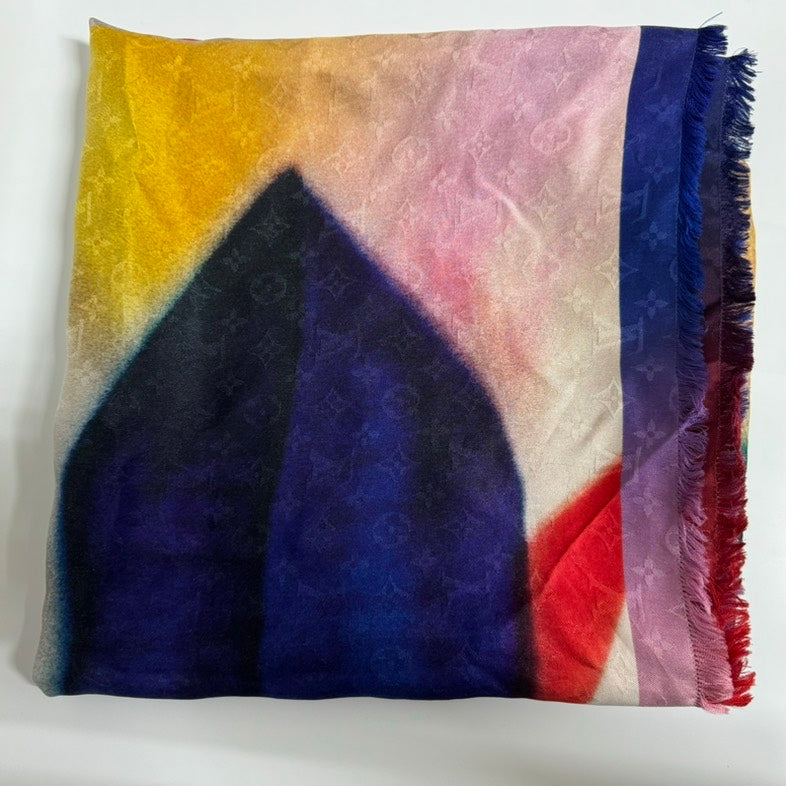 Louis Vuitton Multicolor Silk Wool Large Scarf
