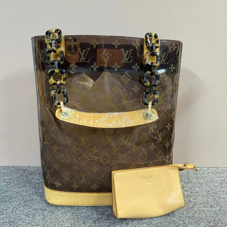 Louis Vuitton Monogram Brown PVC Bucket Bag Large