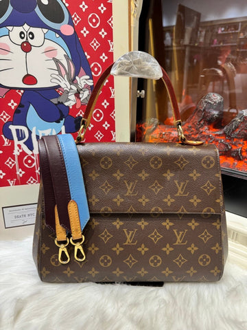 Louis Vuitton Cluny Monogram Brown Canvas Bag With Strap