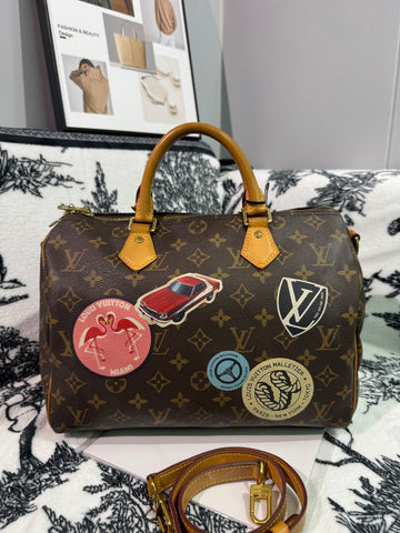Louis Vuitton Speedy 30 Monogram Brown With Strap Limited Edition