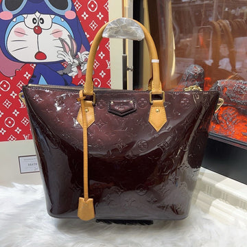 Louis Vuitton Amarante Vernis Leather Tote Bag Large