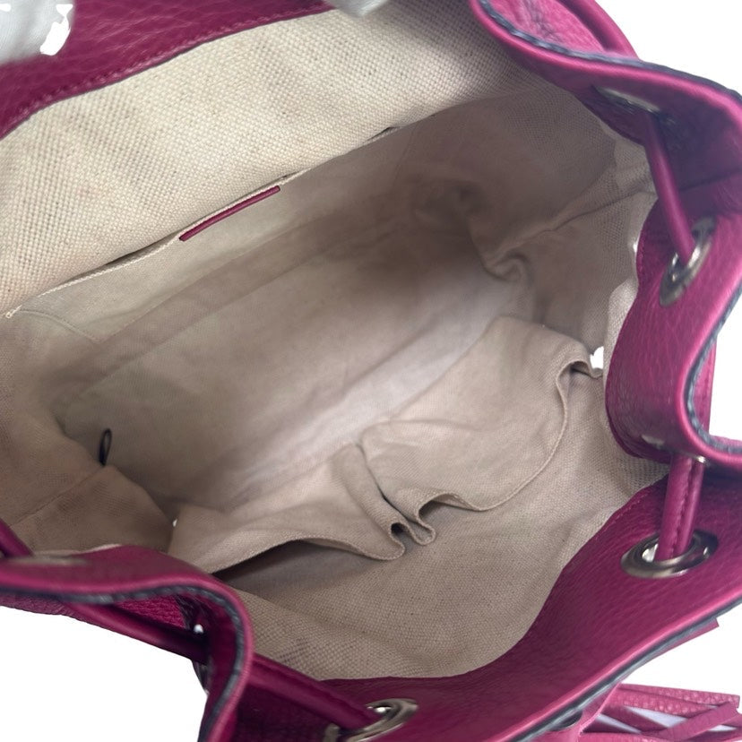 Gucci Bamboo Pink Leather Backpack Medium