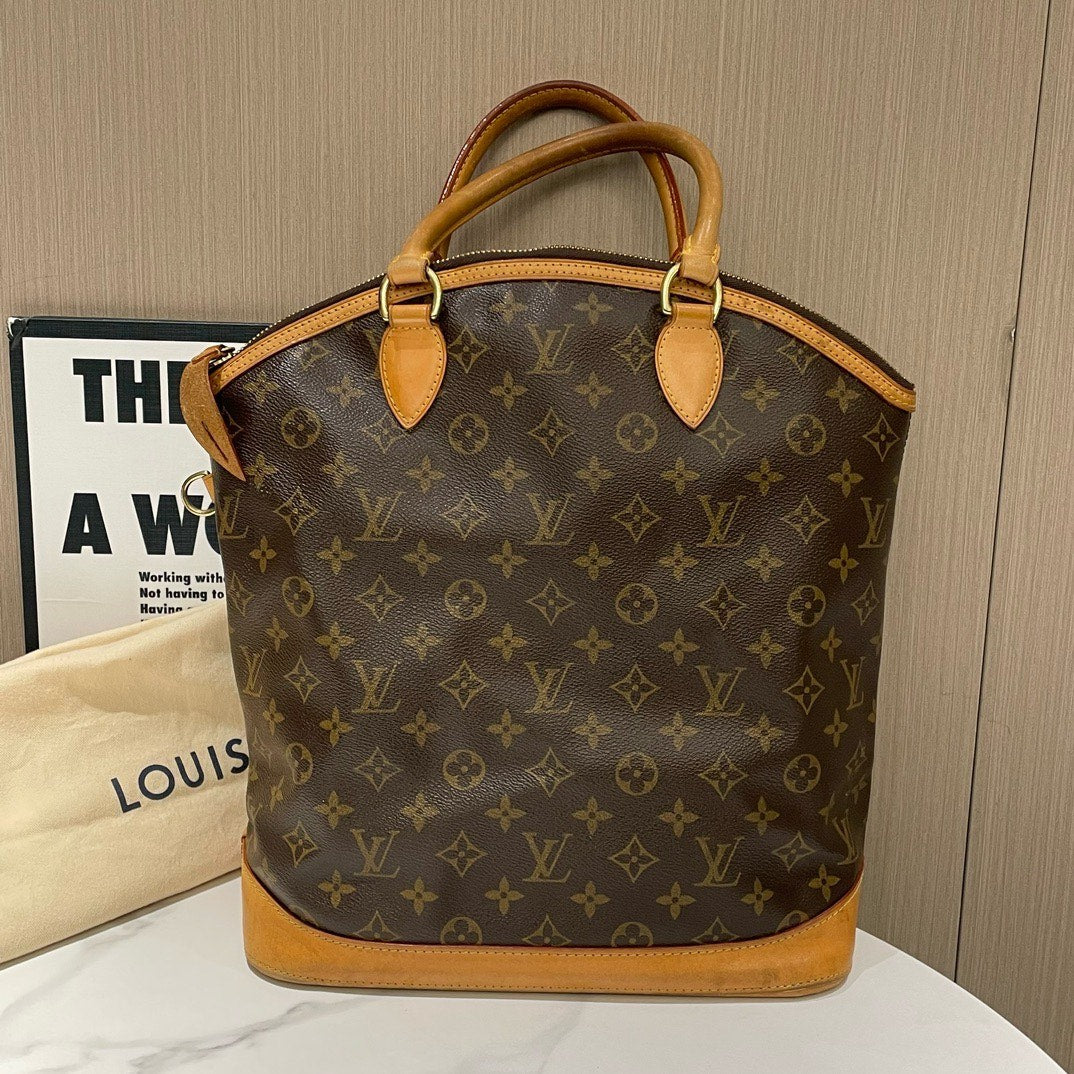 Louis Vuitton Lockit Vertical Monogram Brown Handbag Medium 2006
