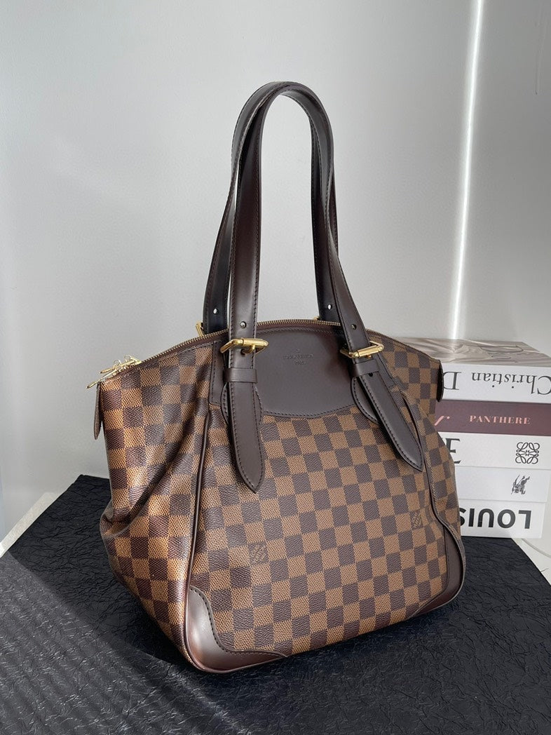 Louis Vuitton Damier Ebene Canvas Siena PM Shoulder Bag Brown