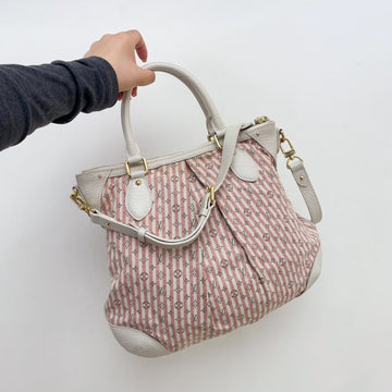 Louis Vuitton Pink Canvas Leather Two Ways Bag Medium