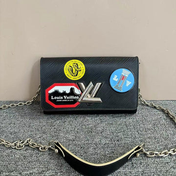 Louis Vuitton Twist WOC Black Epi Leather Chain Wallet