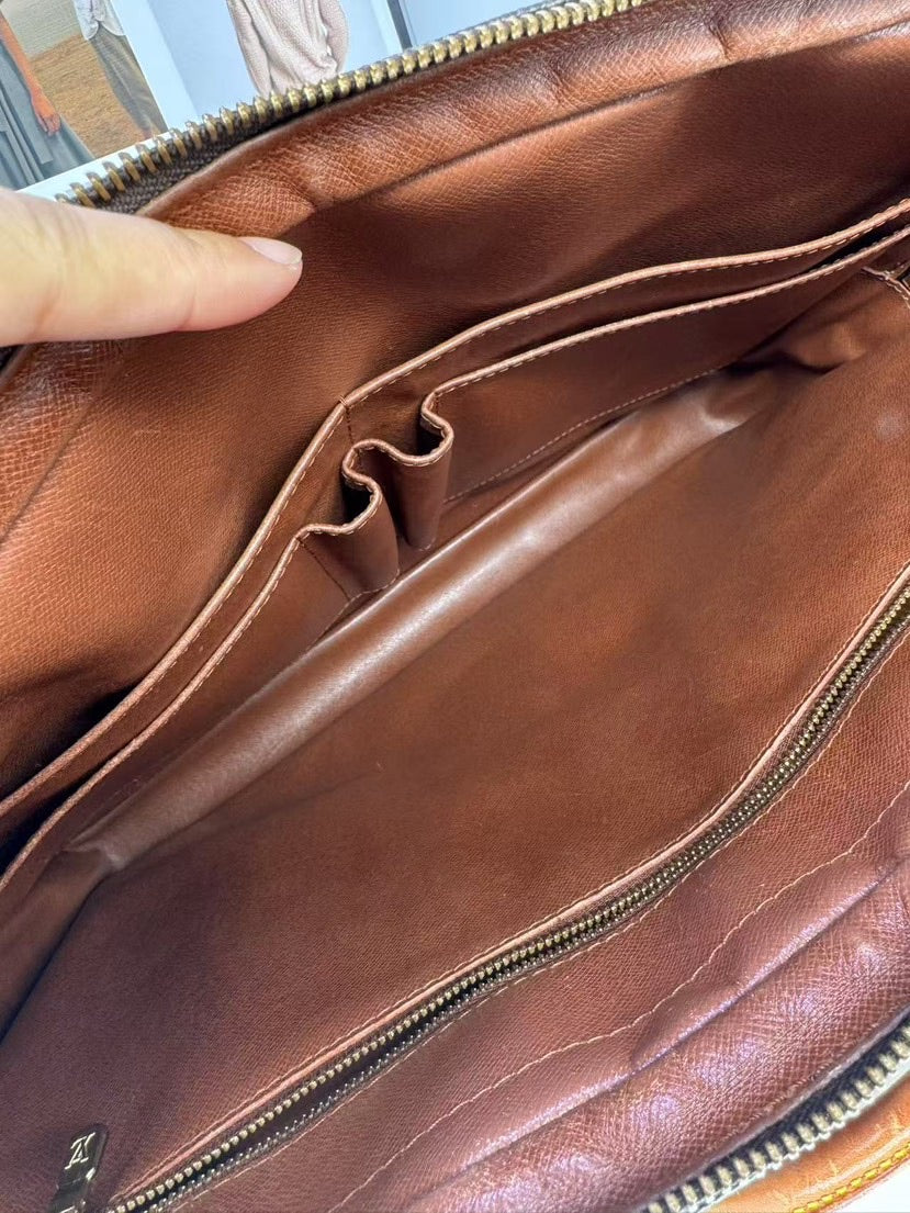 Louis Vuitton Monogram Canvas Brown Handle Bag Large