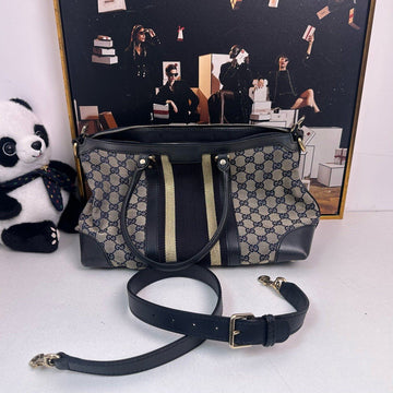 Gucci GG Canvas Black Two-Way Bag