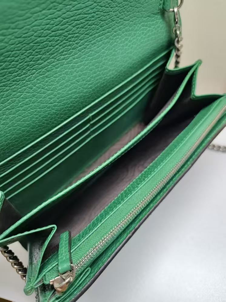Gucci Dionysus Green Leather WOC Wallet On Chain