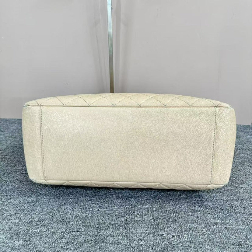 Top Quality Chanel GST Beige Quilted Leather Tote Bag Large
