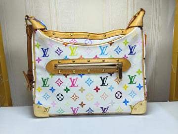 Louis Vuitton Multicolor White Canvas Shoulder Bag Medium