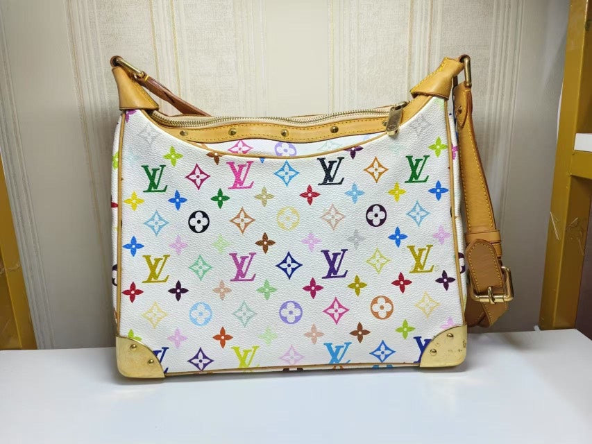 Louis Vuitton Multicolor White Canvas Shoulder Bag Medium