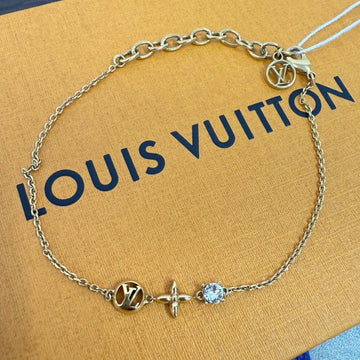 Louis Vuitton Gold Rhinestone Bracelet Full Set