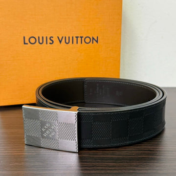 Louis Vuitton Damier Ebene Leather Belt Brown 100cm LB106524