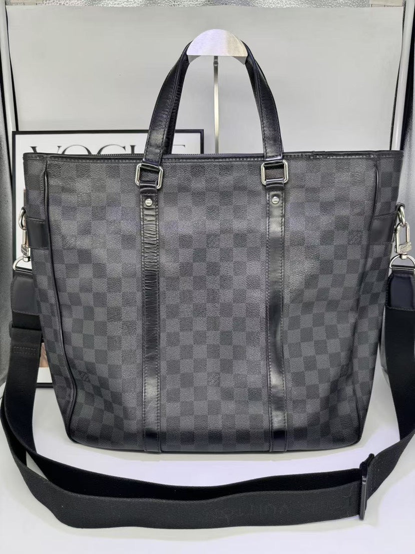 Louis Vuitton Damier Graphite Canvas Tote Bag Black Large