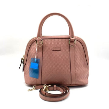 Gucci Two-Way Pink Leather Bag Medium