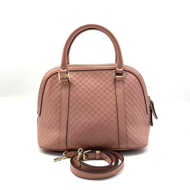 Gucci Two-Way Pink Leather Bag Medium