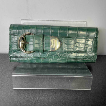 Gucci Crocodile Leather Wallet Green Horsebit