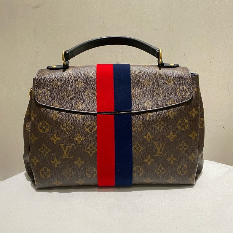 Louis Vuitton Georges Monogram Canvas Bag with Shoulder Strap Brown