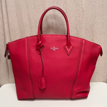 Louis Vuitton Lockit Large Red Leather Handbag