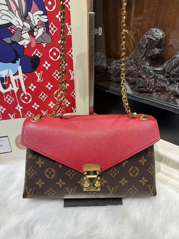 Louis Vuitton Lockme Chain Monogram Canvas Red Small Bag