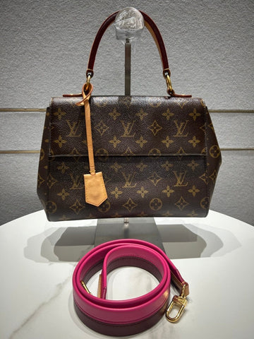 Louis Vuitton Cluny BB Monogram Canvas Pink Top Handle Bag