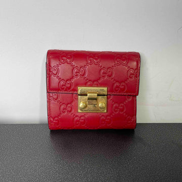 Gucci Embossed Red Wallet