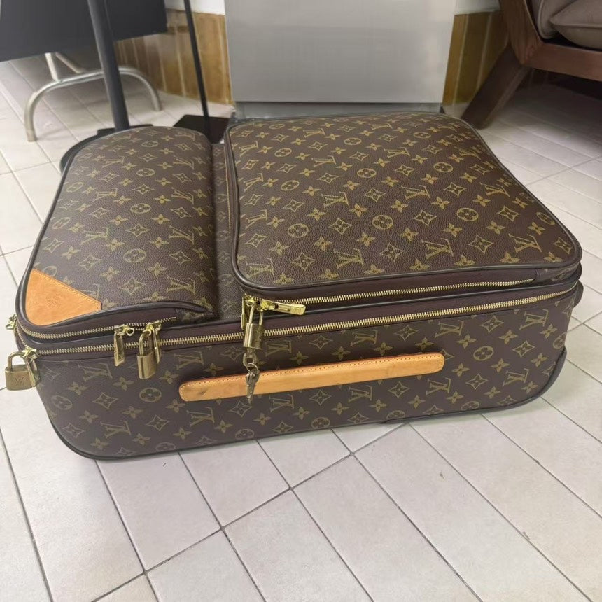 Louis Vuitton Monogram Canvas Suitcase Brown Large