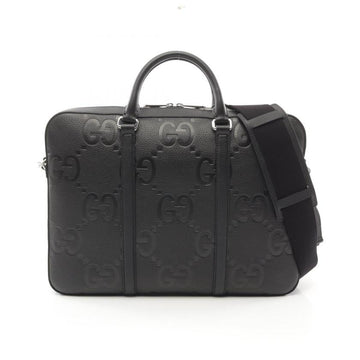 Gucci Jumbo GG Black Leather Briefcase 2WAY